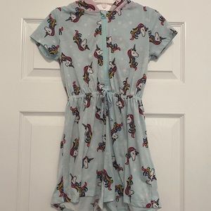Hooded Unicorn Beach Romper